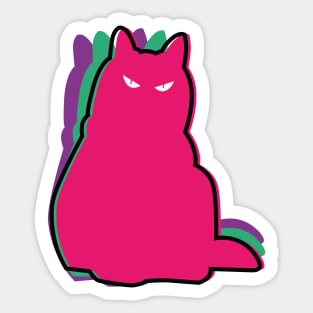 Angry cat judging you Sticker